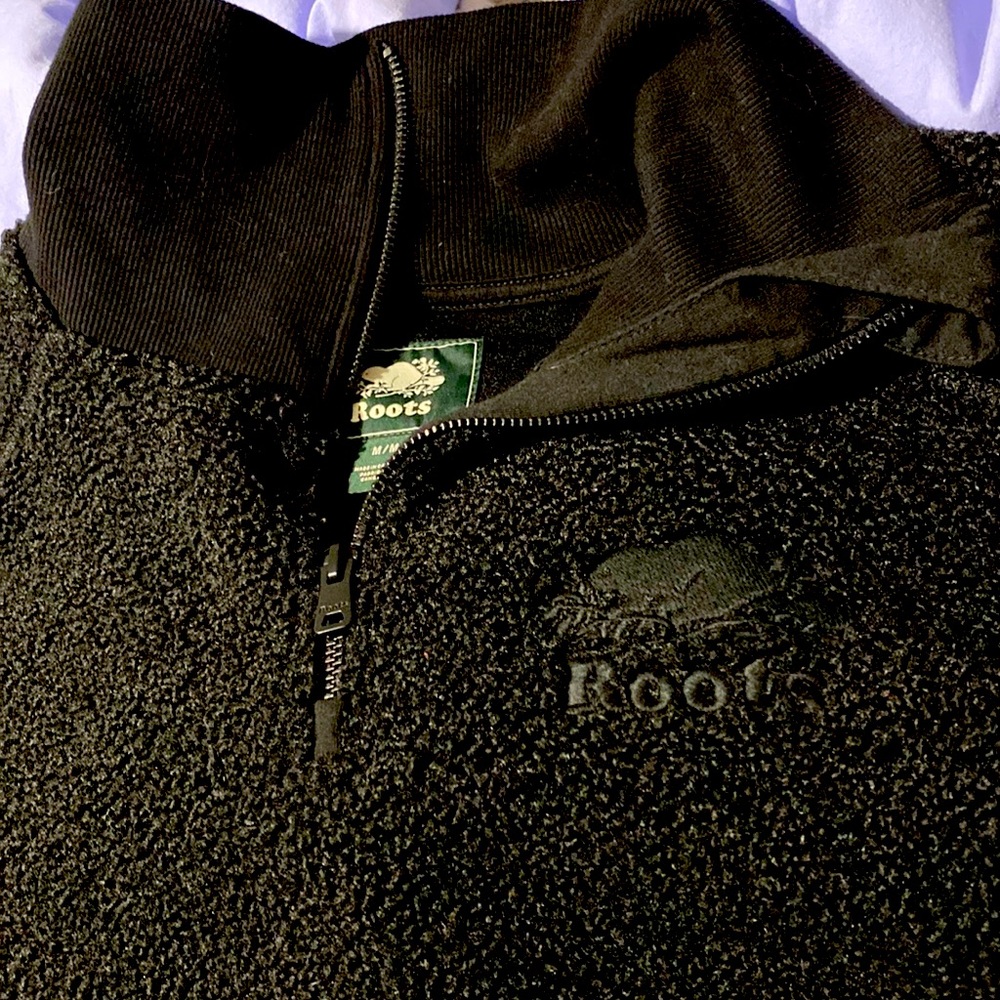 Roots quarter zip sherpa
